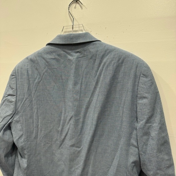 Alfani Slim Fit Light Blue Herringbone Cotton Blazer Sports Jacket Size 40R - Picture 8 of 8